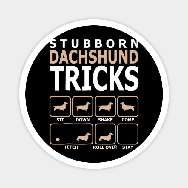 Stubborn Dachshund Tricks T Shirt Magnet by franzaled
